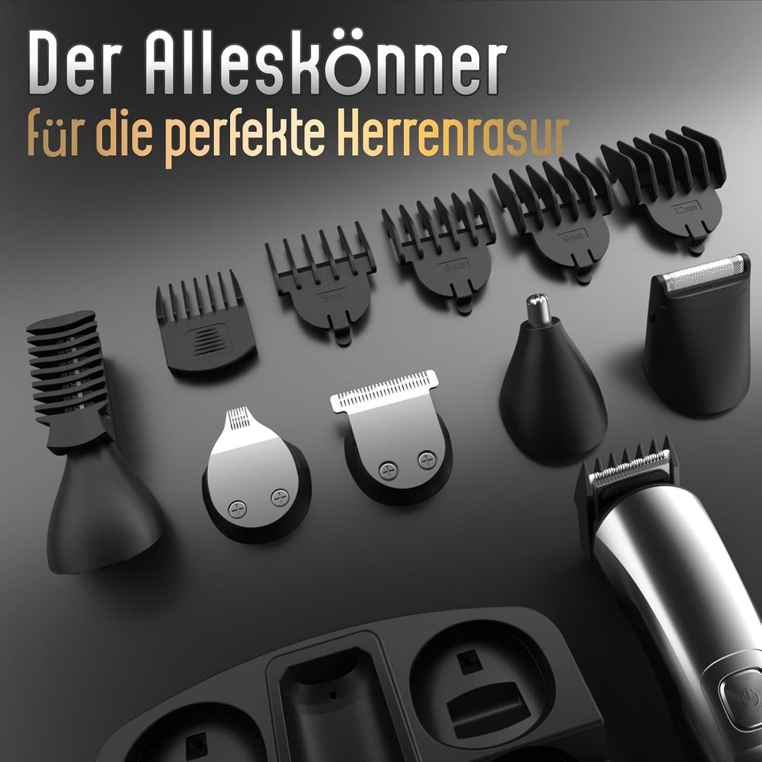 Ufree Barttrimmer Herren, All-in-1 Bartschneider Herren Haarschneidemaschinen für Nase, Körper, Gesi