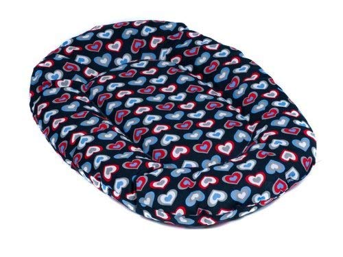 adena Hundekissen oval 108 x 68 cm - Herzen blau 108 x 68 cm Herzen blau, 108 x 68 cm Herzen blau