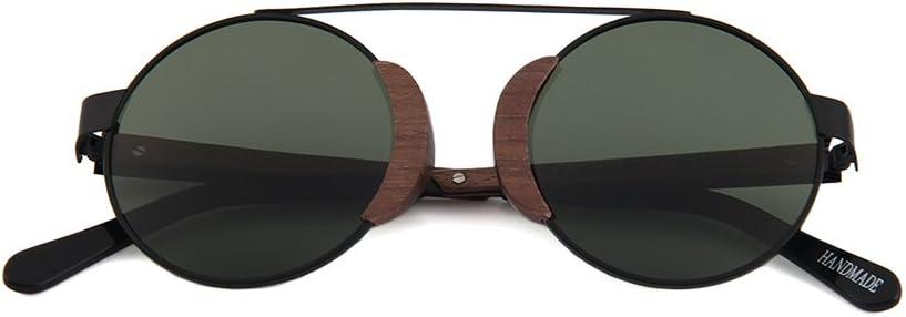 Naturjuwel Holz Sonnenbrille Herren Damen schwarz polarisiert Holzbrille Panther Design Brille inklu