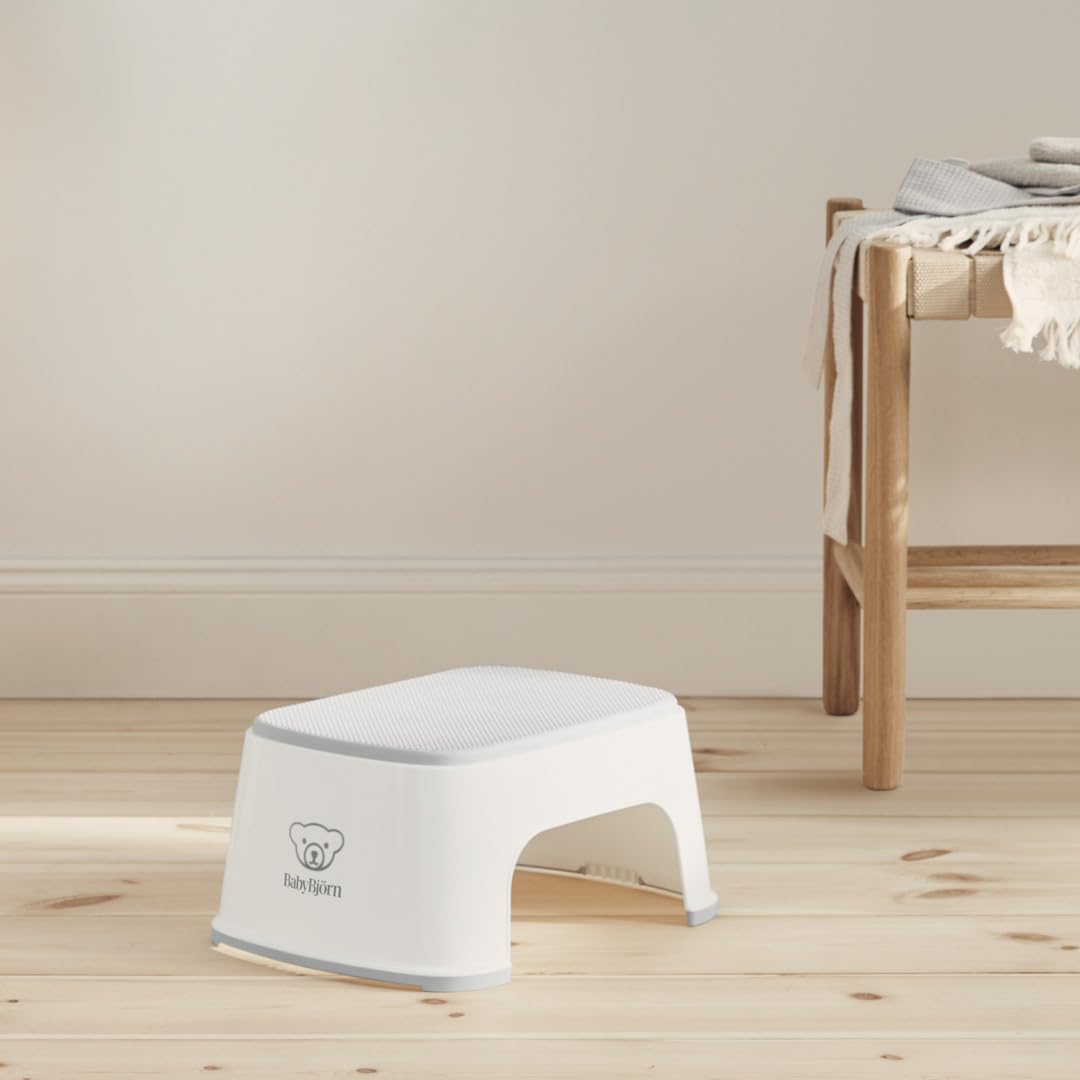 Babybjörn Toilettensitz, Weiss/Grau + Tritthocker, Weiss/Grau Toilettensitz + Tritthocker Weiss/Grau