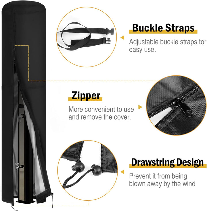 Fenghome Schutzhülle für Solardusche, Wasserdicht Winddicht Gartendusche Abdeckung für Garten 420D A