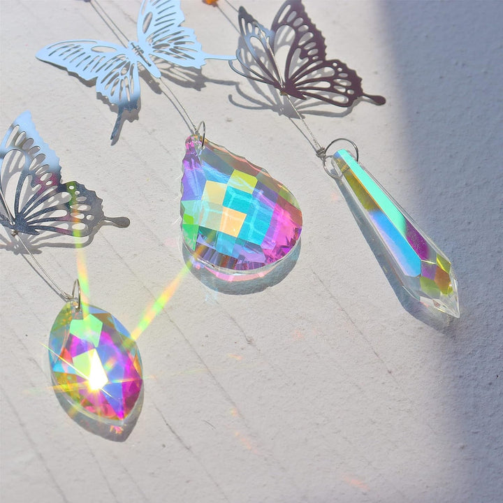 Kristall-Sonnenfänger, Crystal Suncatcher, hängendes Glas, Sonnenfänger, Prismen-Anhänger, Regenboge