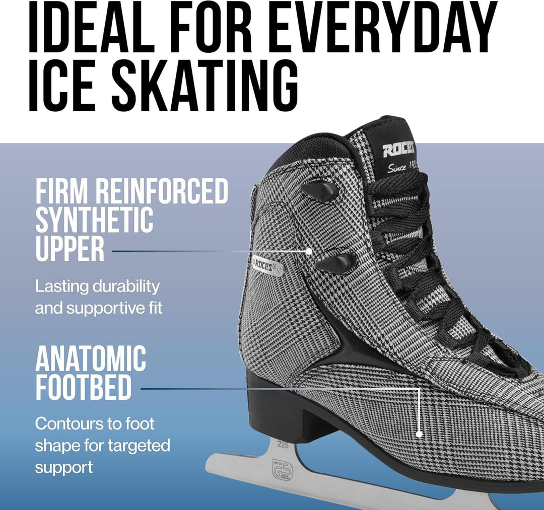 Roces 450557 Women's Model Brits Ice Skate, US 8, White/Silver 8 US weiss / silber, 8 US weiss / sil