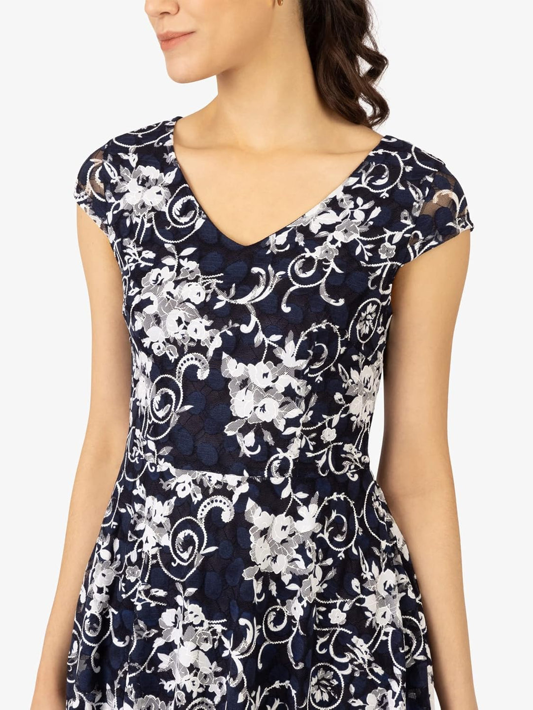 Damen Kleid Dress 40 Navy-multicolor, 40 Navy-multicolor