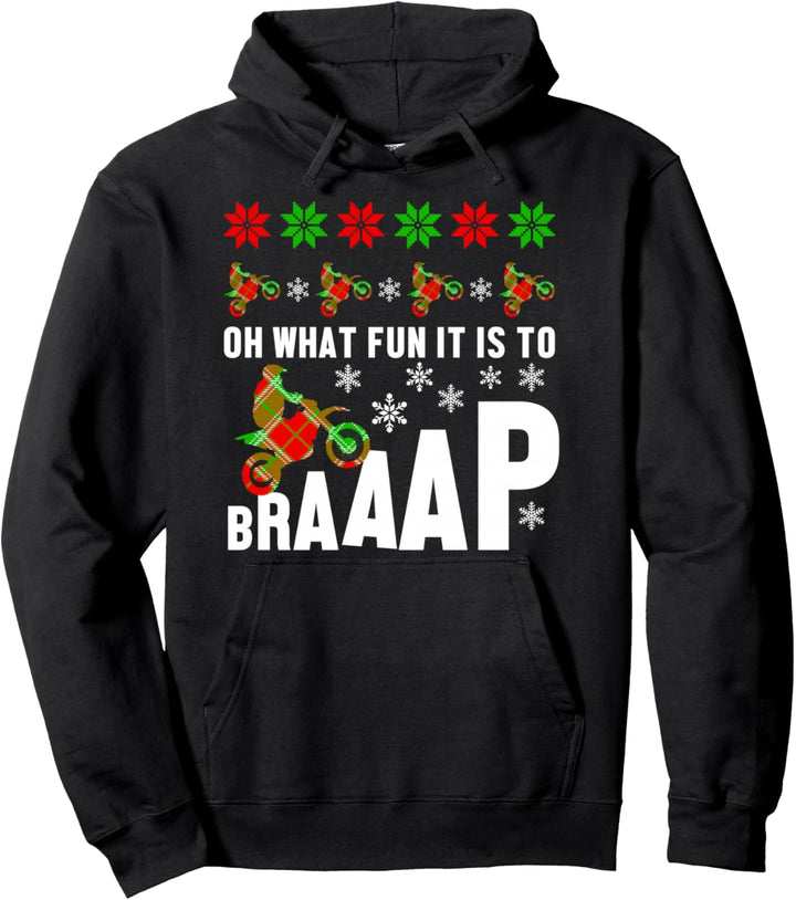 Ugly Christmas Xmas Weihnachten Motocross Dirt Bike Geschenk Pullover Hoodie