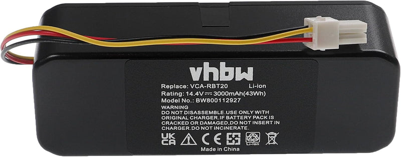 vhbw Akku Ersatzakku Li-Ion 3000mAh (14.4V) kompatibel mit Samsung Navibot der VR-Series und Samsung