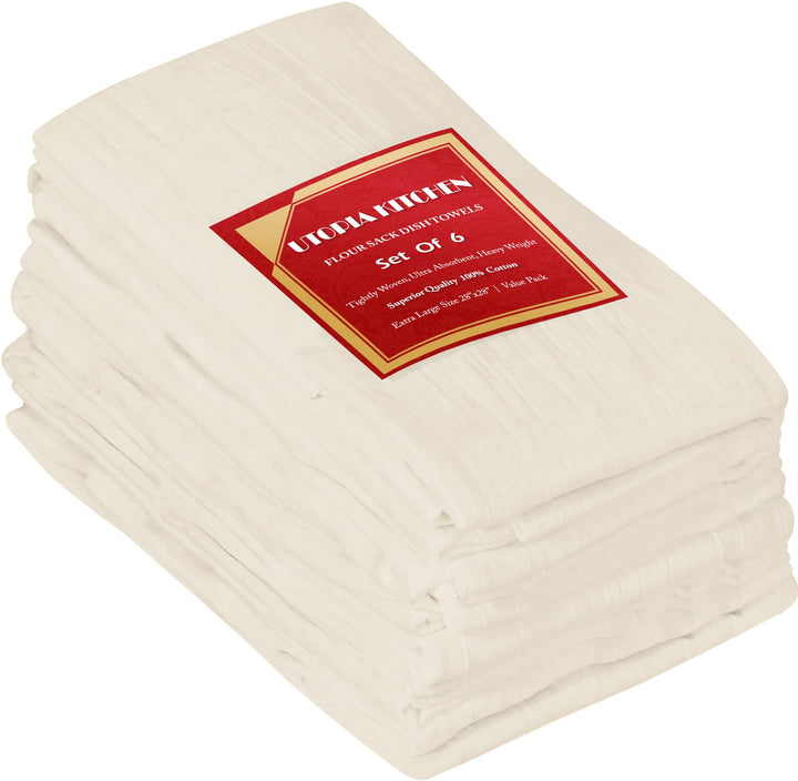 Utopia Kitchen Geschirrtücher für Mehlsack, 71,1 x 71,1 cm, ungebleicht, ringgesponnen, 100 % Baumwo