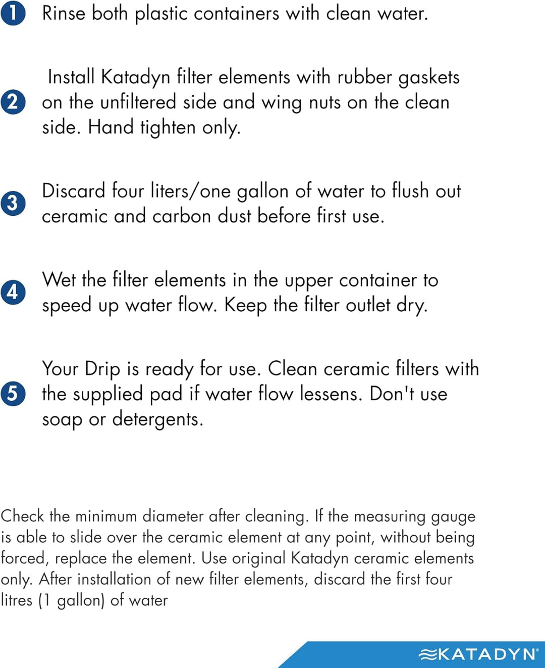 KATADYN 2110070 Wasserfilter Drip Filter Ceradyn Single, Single