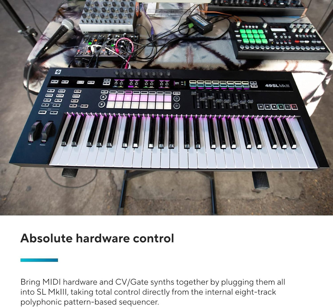 Novation 49SL MkIII MIDI-Controller-Keyboard mit 49 Tasten und Sequenzer sowie DAW-Integration