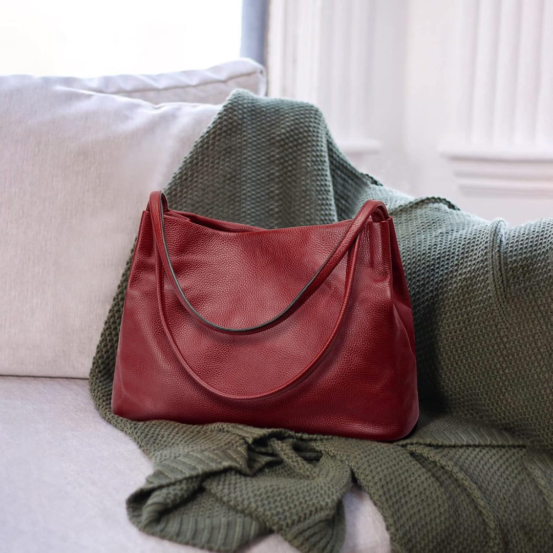 Kattee Soft Damen Echtes Leder Totes Umhängetasche Geldbörsen und Handtaschen Umhängetasche mit Magn