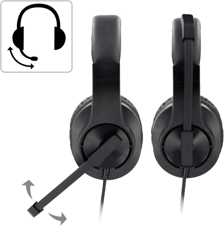 Hama PC Headset, Over Ear Kopfhörer mit Mikrofon (Headset mit Lautstärkenregler und verstellbarem Mi