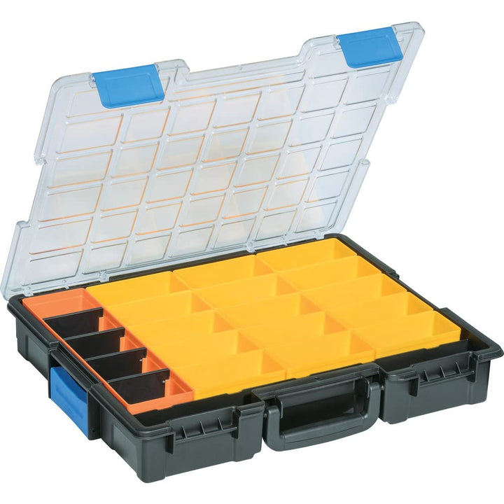 allit Kleinteilekoffer 454240 mit Verbindungsclips, herausnehmbaren Boxen und hochschlagfestem Decke