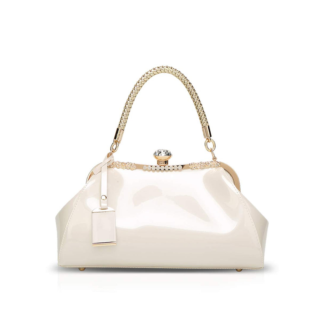 NICOLE & DORIS Handtaschen für Damen Lackleder Handtaschen Abendtasche für Party Hochzeit schulterta