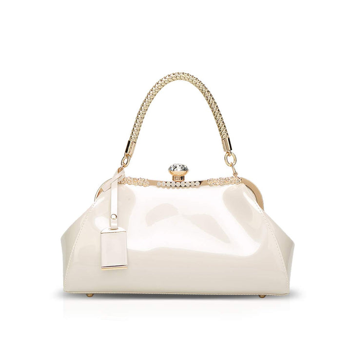 NICOLE & DORIS Handtaschen für Damen Lackleder Handtaschen Abendtasche für Party Hochzeit schulterta