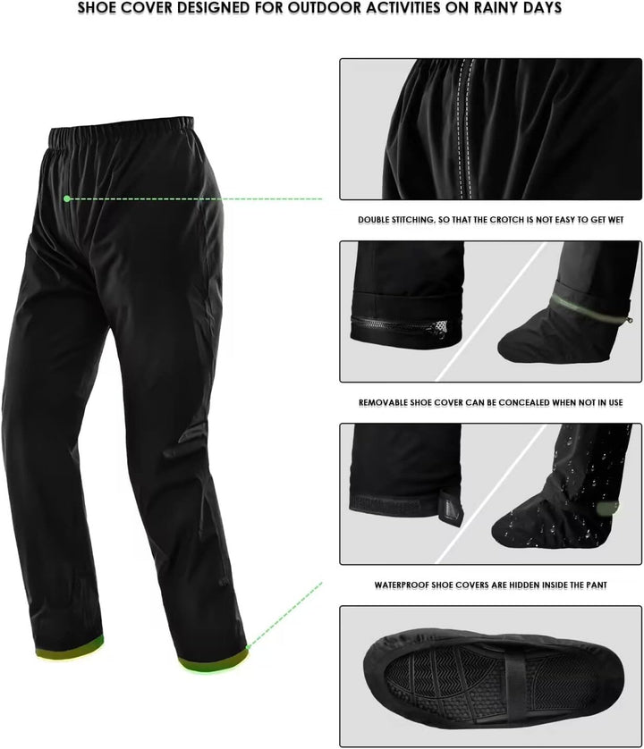 IRON JIA’S Regenanzug Herren Motorrad Regenjacke Wasserdichter Winddicht Atmungsaktiver Reflektieren