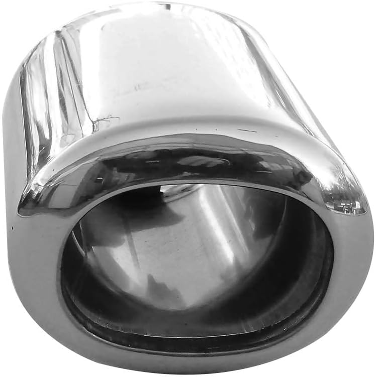 Auspuffblende Endrohr Auspuff Universell Schalldampf Edelstahl Oval bis 53mm Chrom AutoHobby