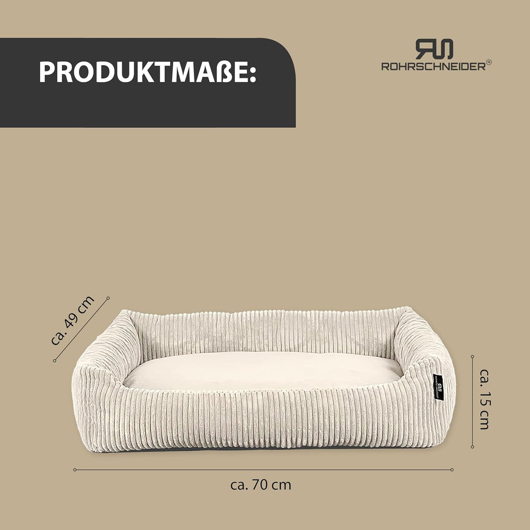 Rohrschneider Katzenbett Cordstoff mit Spielkugelset (Beige, breiter Cordstoff) Beige breiter Cordst
