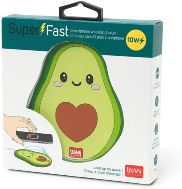 Legami Super Fast - Kabellose , Apple,Iphone 8, Aufladestation - Avocado Mehrfarbig (Avocado), Mehrf
