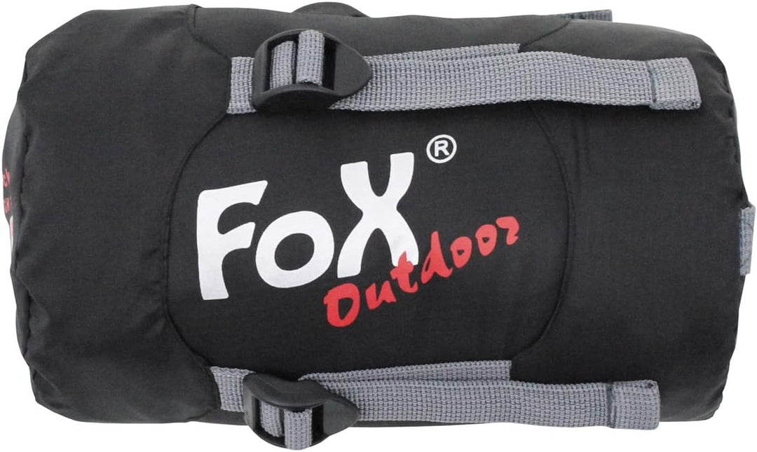 Fox Outdoor MFH Schlafsack Extralight Mumienschlafsack 210 x 75 x 60 cm Biwaksack Camping Schwarz, S