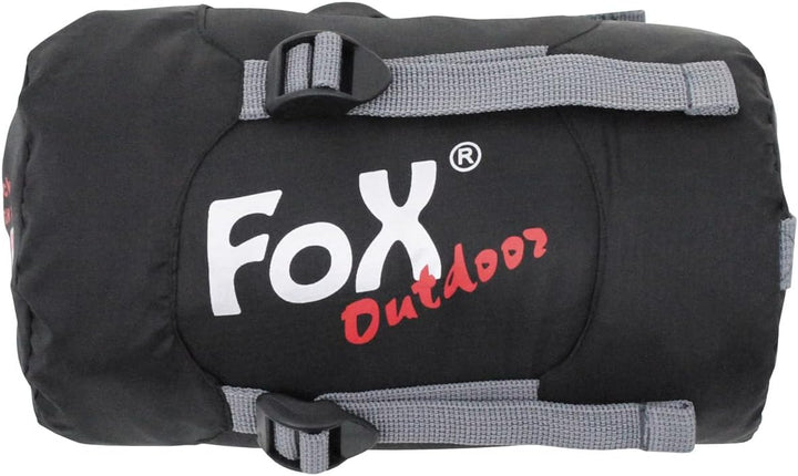 Fox Outdoor MFH Schlafsack Extralight Mumienschlafsack 210 x 75 x 60 cm Biwaksack Camping Schwarz, S