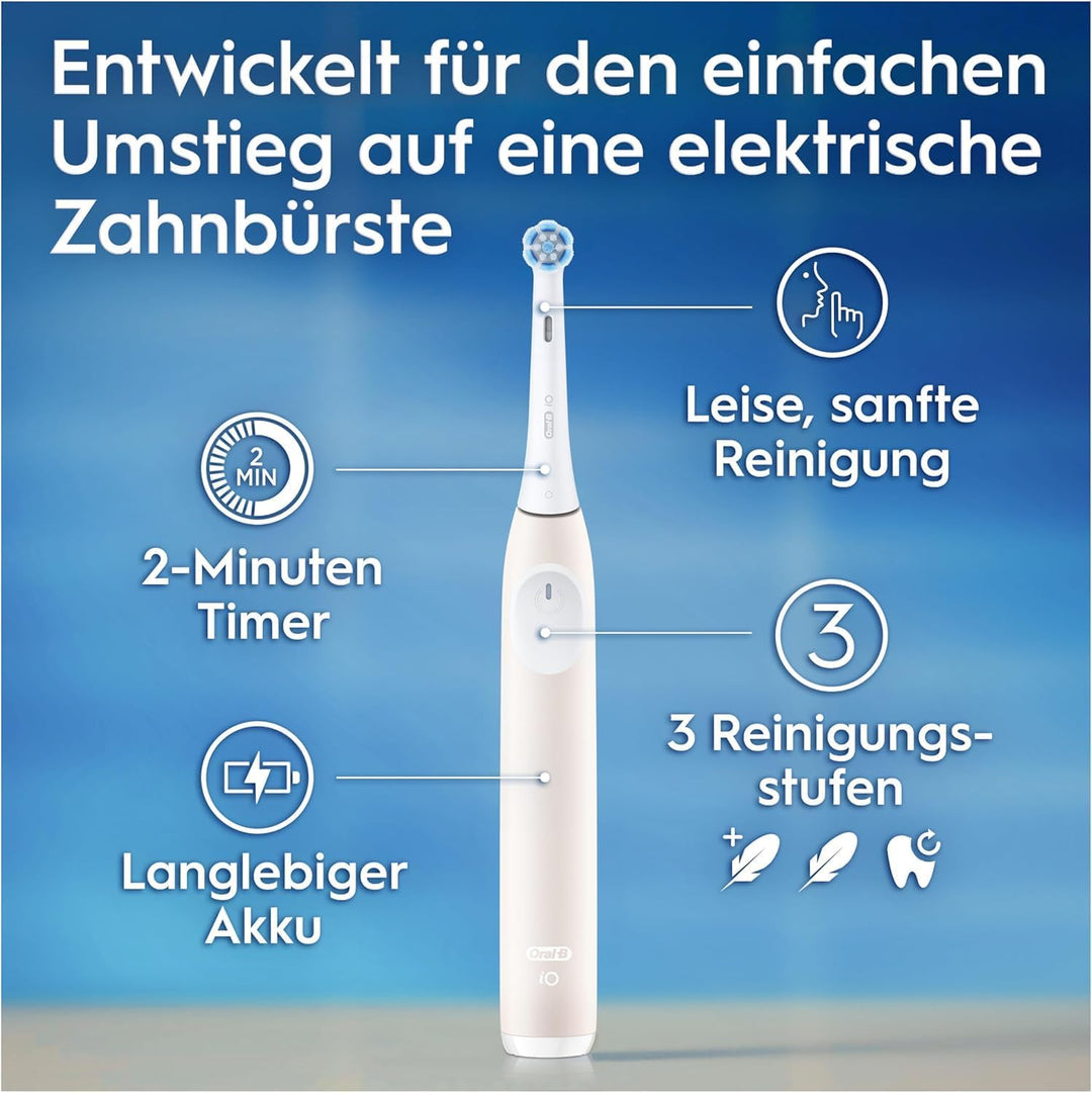 Oral-B iO Series 2 Elektrische Zahnbürste Rosa PLUS Original Oral-B iO Sanfte Reinigung Aufsteckbürs