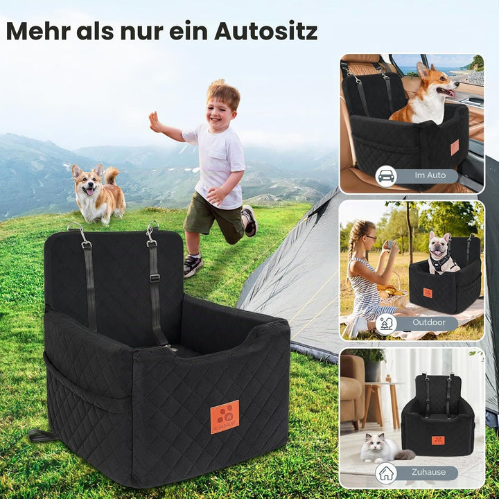 Autositz Hunde für kleine/mittlere Hunde unter 15 Kgs,Hunde Autositz,Abnehmbarer und waschbarer Haus
