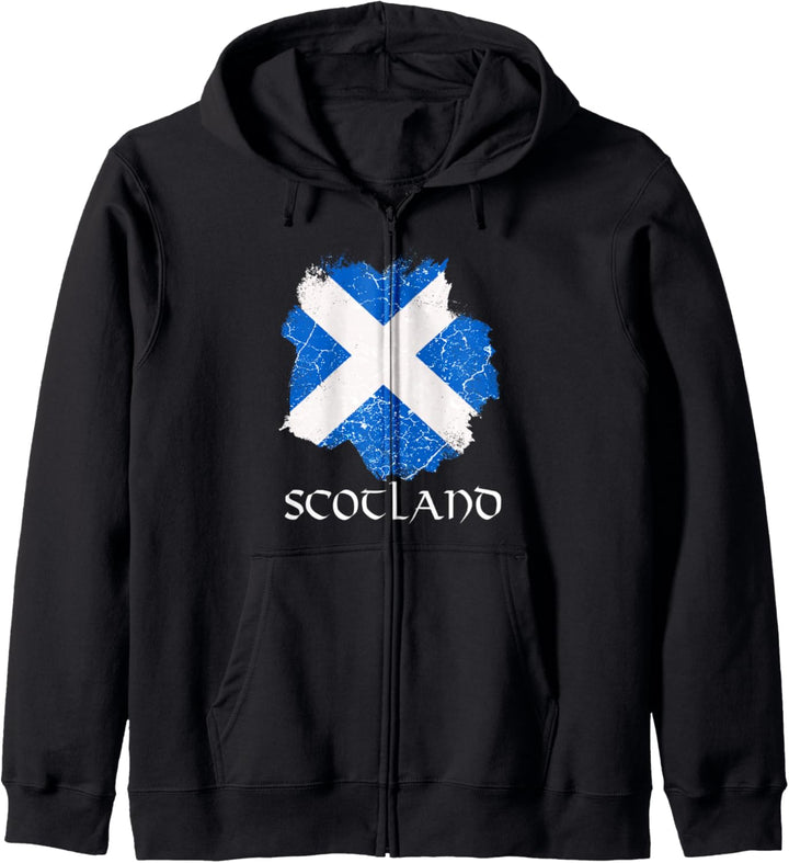 Schottland Flagge Schottisches Wappen Dudelsack Urlaub Land Kapuzenjacke