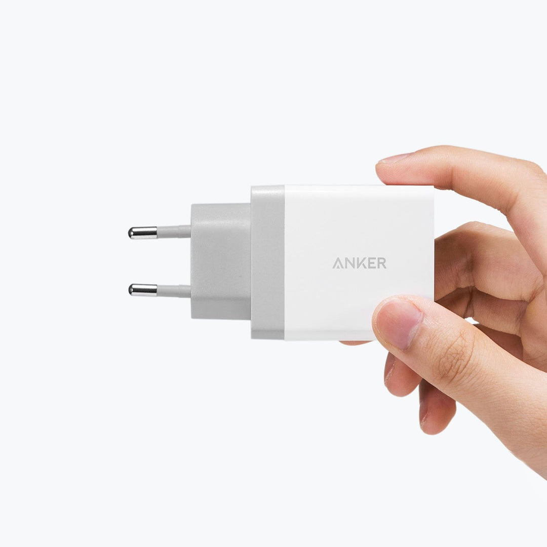 Anker 24W 2-Port USB Ladegerät, iPad ladegerät mit PowerIQ Technologie für iPhone 16/15 Serie, iPad,