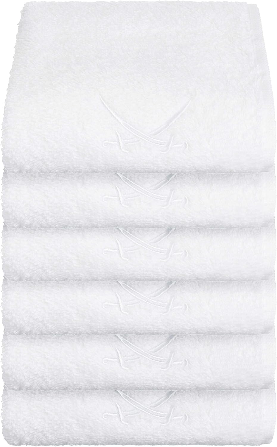 Sansibar Gästehandtuch 6er Set 30x50 cm 100% Baumwolle mit gesticktem Säbel Logo Set Handtuch Seiftu