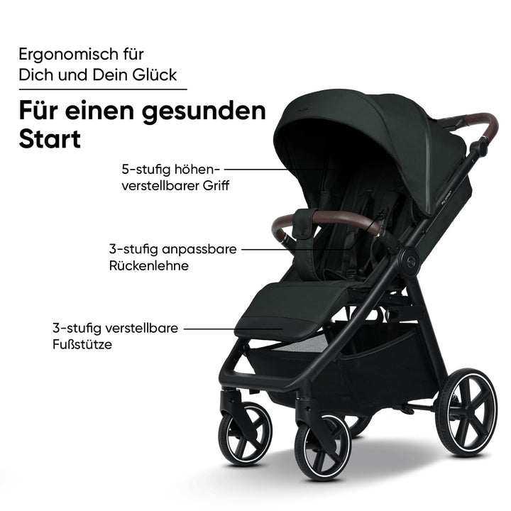 my junior® PLIA² | grosser Komfortbuggy mit Luftkammerreifen, Einhand-Faltmechanismus, einstellbare