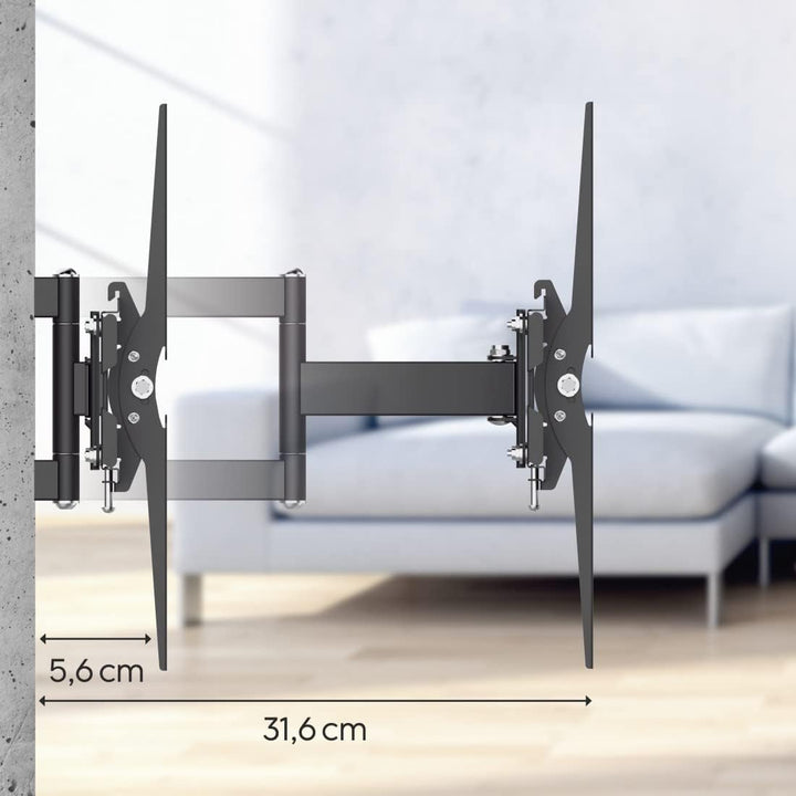 Hama TV Wandhalterung Schwenkbar, Neigbar (19 - 46 Zoll TV Halterung für Fernseher bis zu 20 kg, max