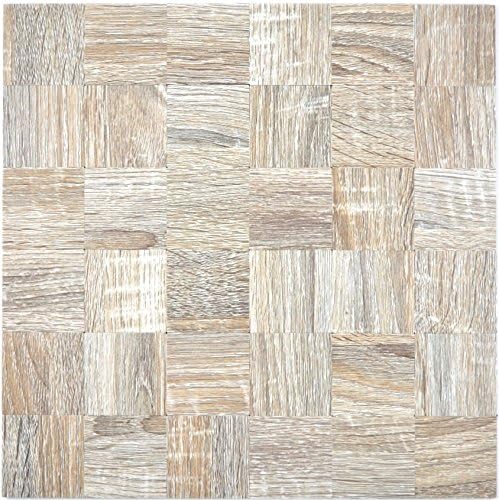 Mosaik Fliesen Mosaikfliesen Metallmosaik Kachel beige Holzoptik matt Küchenfliese WC Fliesenspiegel