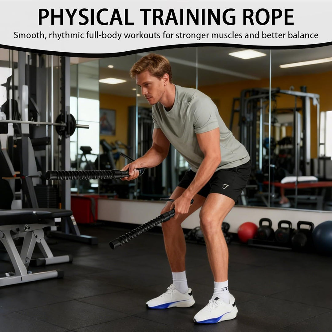 TECKZOON Gewichtetes Battle Rope Ohne Seil, Tragbare Heavy-Duty Training Rope für Home Gym, Intensiv
