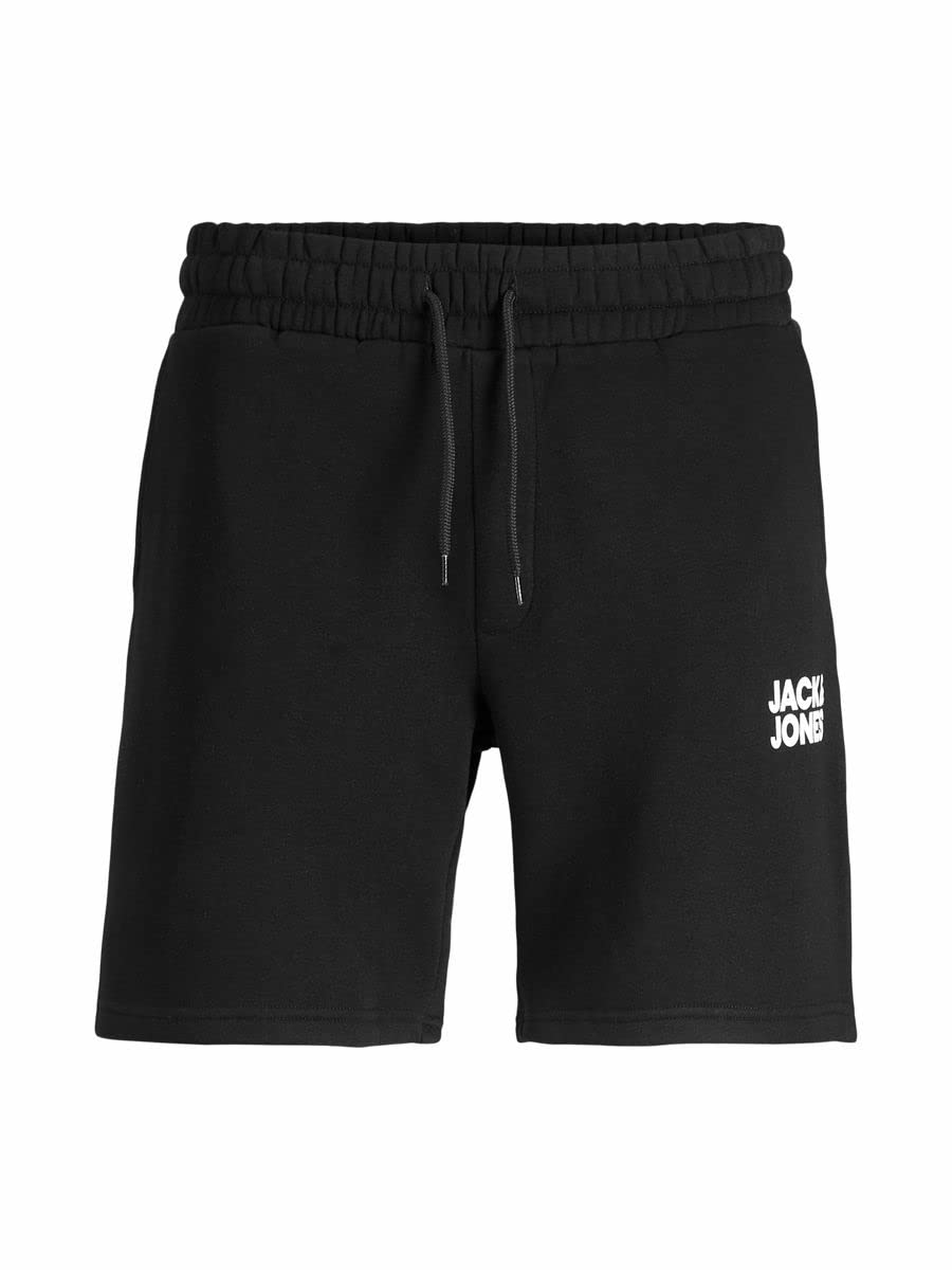 JACK &amp; JONES Herren Sweat Short JPSTNEWSOFT XS S M L XL XXL Blau Schwarz L Schwarz (Black), L Schwar