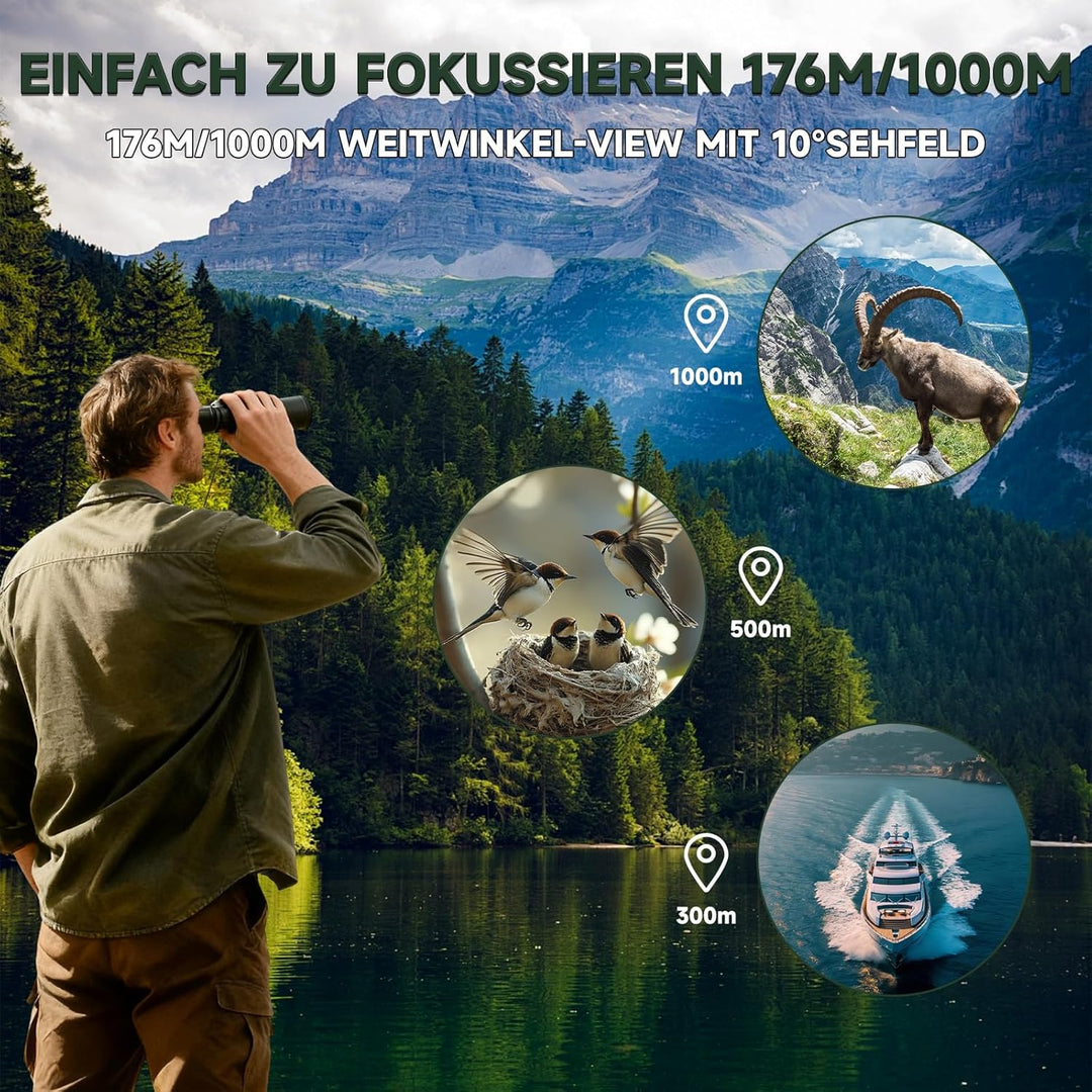 7x32 Monokular Teleskop Erwachsene,HD Wasserdicht Monokular Fernrohr mit BAK4 Prisma und FMC Beschic