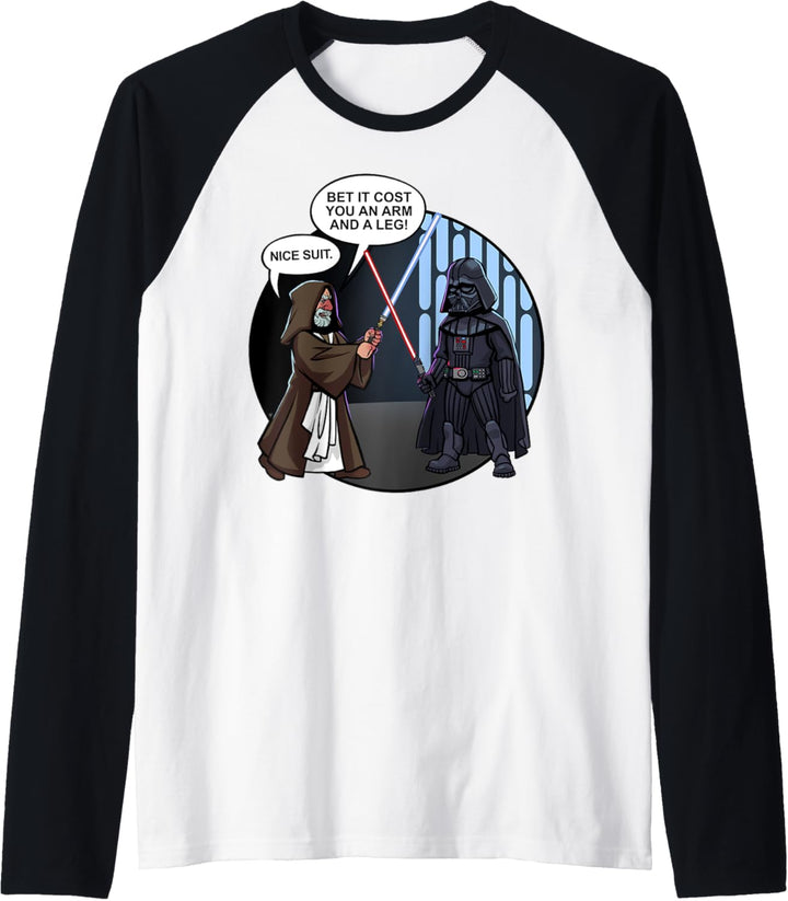 Star Wars Vader And Obi-Wan Nice Suit Text Raglan