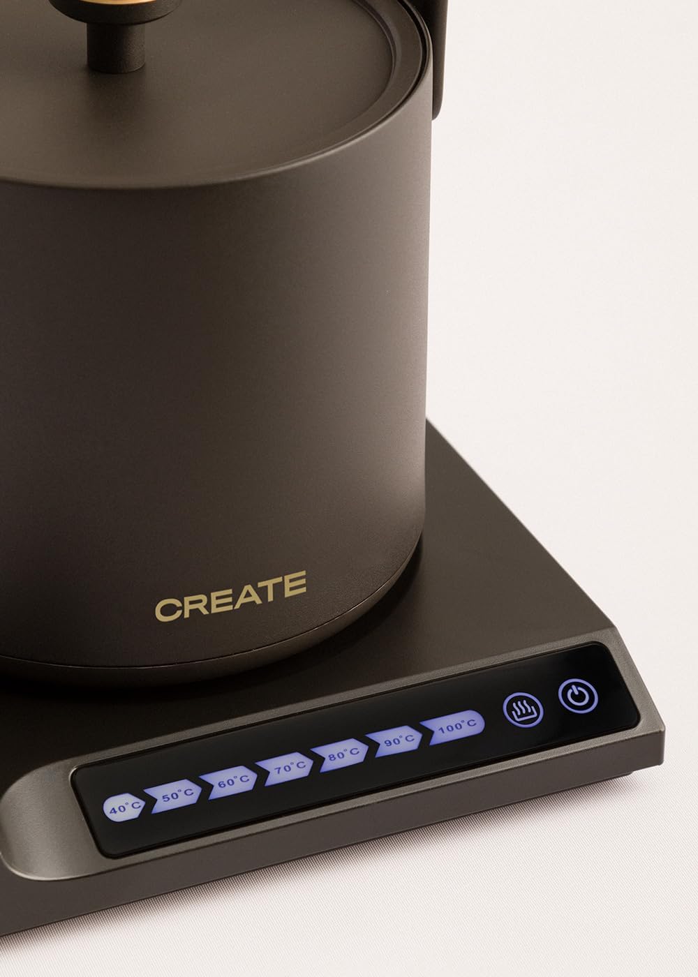 CREATE/HATTORI STUDIO/Elektrischer Wasserkocher 0,5L Schwarz/Warmhalten, Sicherheitssystem, Thermost