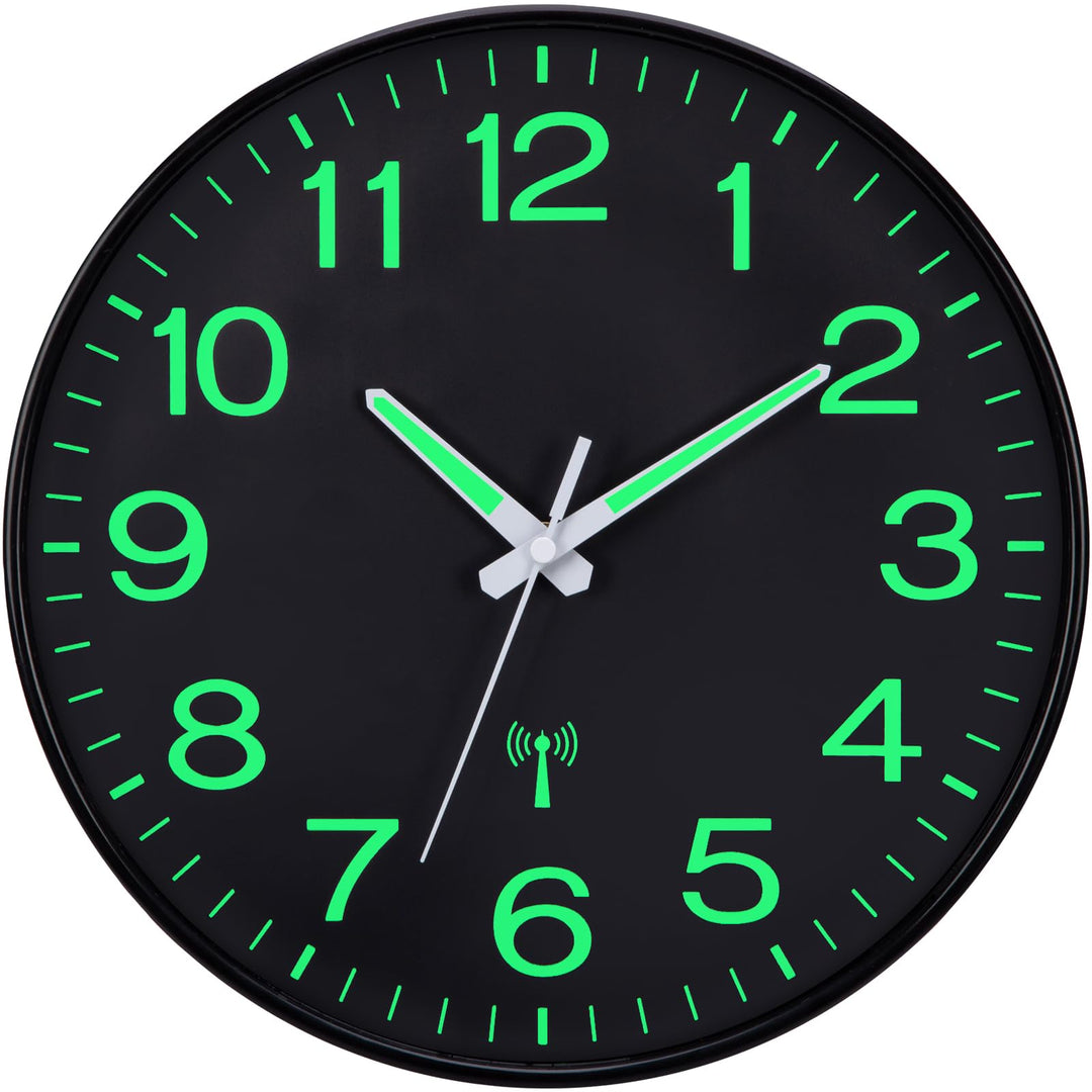 VIVILINEN Funkuhr Wand Beleuchtet Wanduhr Funk Geräuschlos ohne Tickgeräusche Uhr Wand für Schlafzim