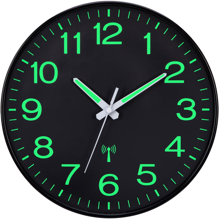 VIVILINEN Funkuhr Wand Beleuchtet Wanduhr Funk Geräuschlos ohne Tickgeräusche Uhr Wand für Schlafzim