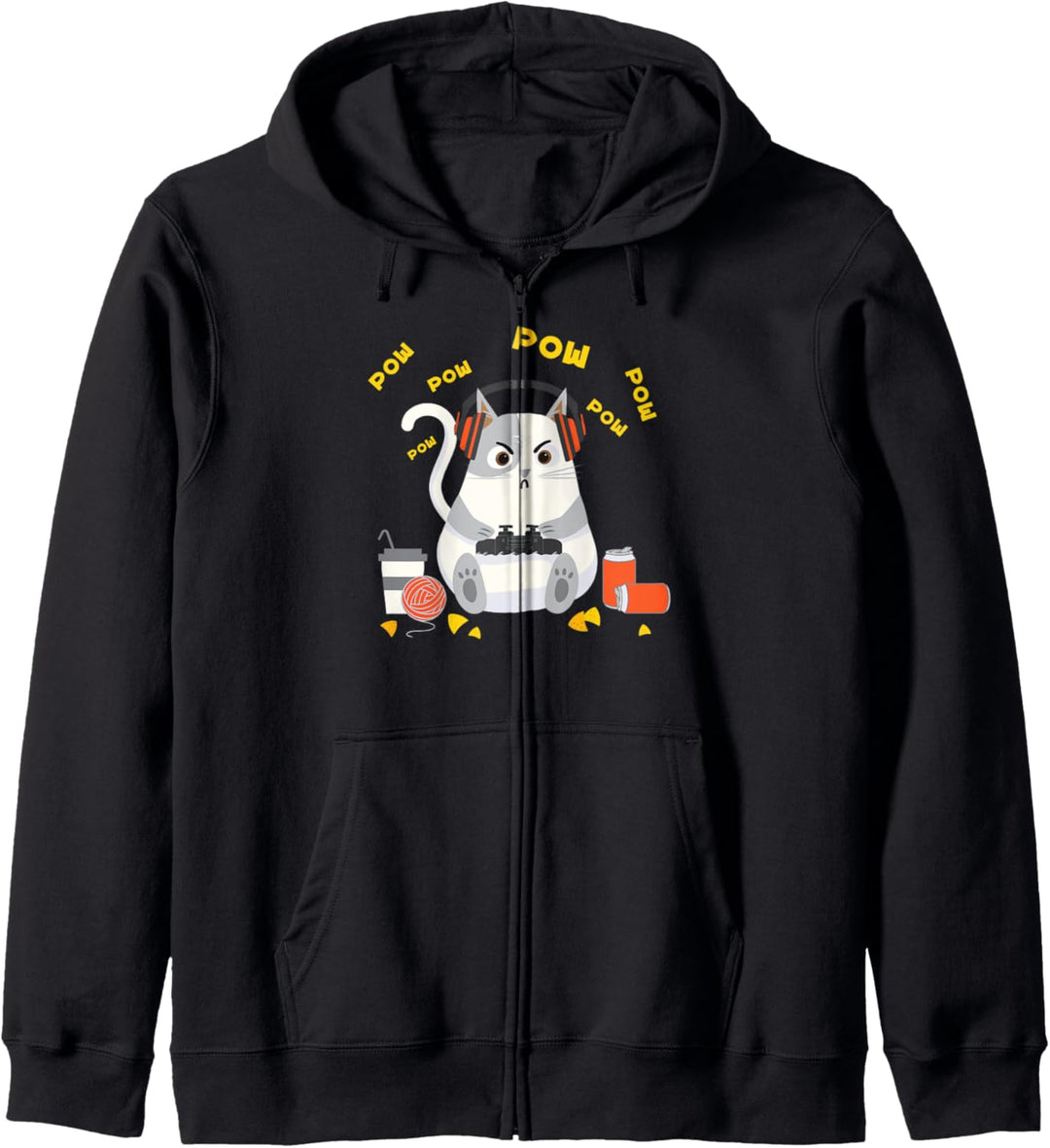 Videospiele Lustige Gamer Cat Gaming Kapuzenjacke
