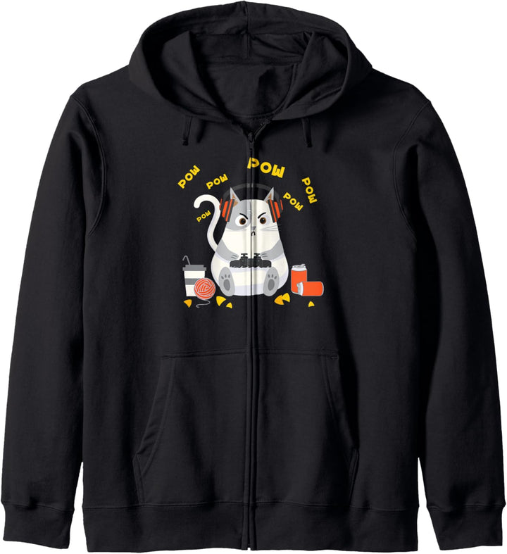 Videospiele Lustige Gamer Cat Gaming Kapuzenjacke