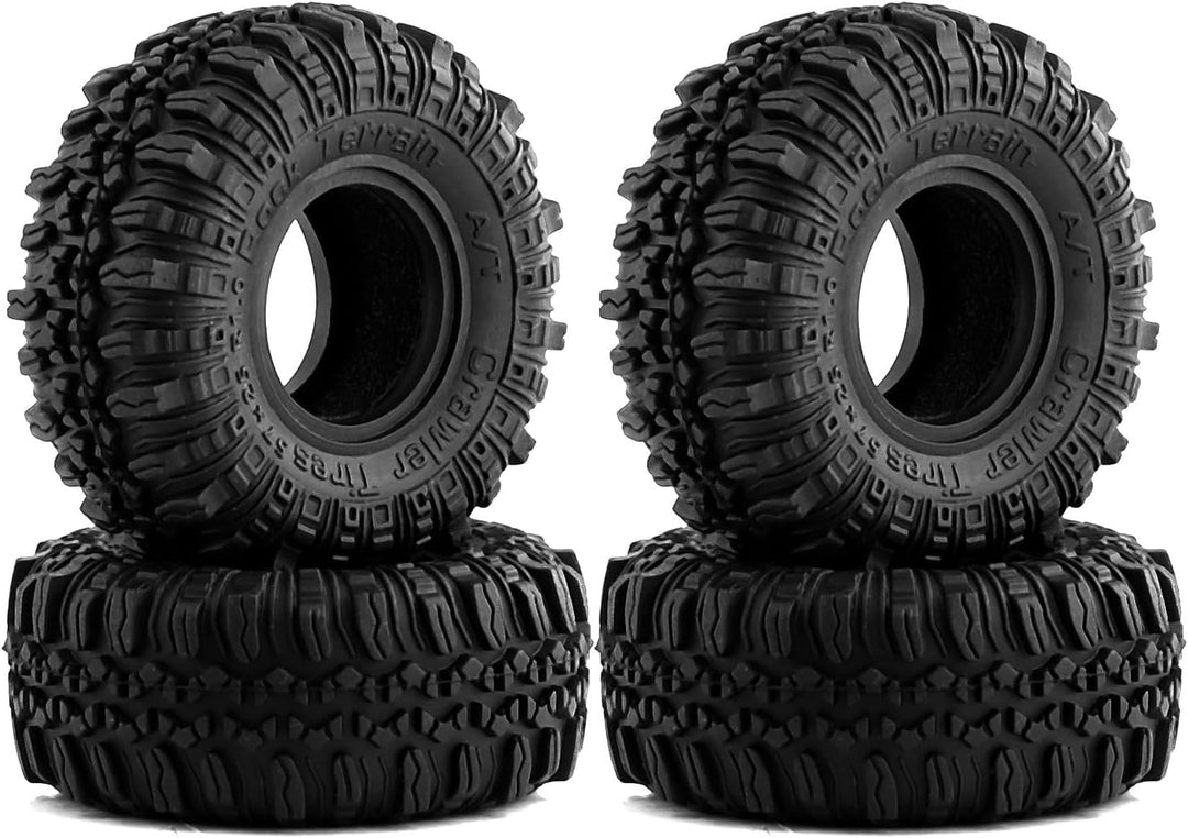 KEEDA 57mm RC Reifen und Räder, 1,0 Zoll Micro Beadlock Felge für 1/18 TRX4M 1/24 RC Crawler Car Axi