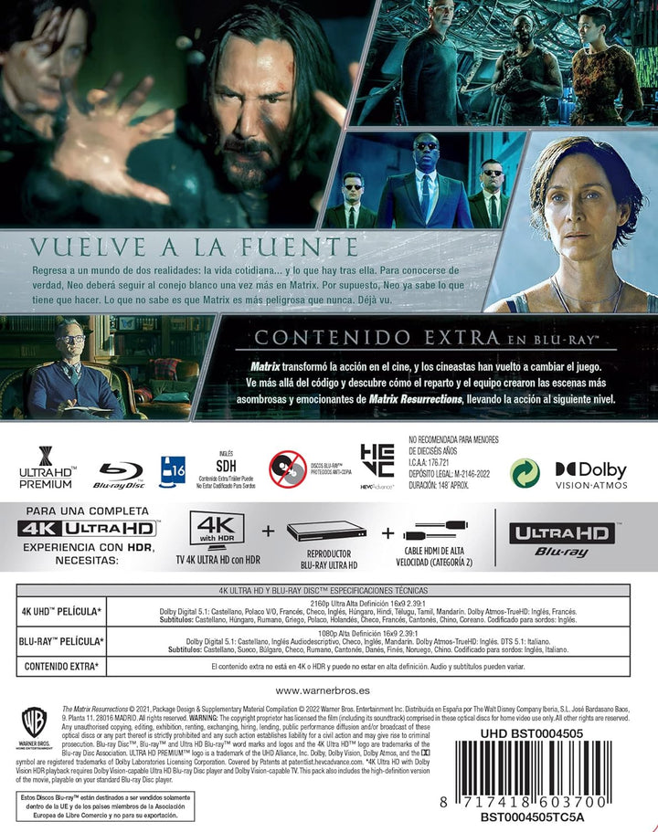 The Matrix Resurrections [Blu-Ray] [Region Free] (IMPORT) (Keine deutsche Version), Blu-ray