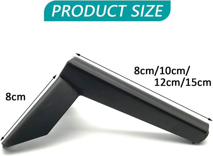 WZCMLJ 4 Stück Schwarz Möbelfüsse, 5" / 12cm Möbelfüsse Metall Schrankfüsse DIY Tischbeine Schrankfü