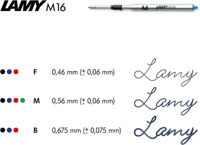 LAMY logo Set 899 aus rostfreiem Edelstahl in brushed: Kugelschreiber 206 Grossraummine LAMY M 16 sc