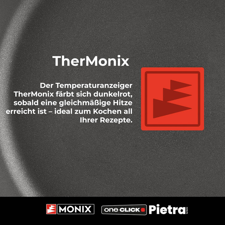 MONIX One Click Pietra | Set mit 3 stapelbaren Pfannen