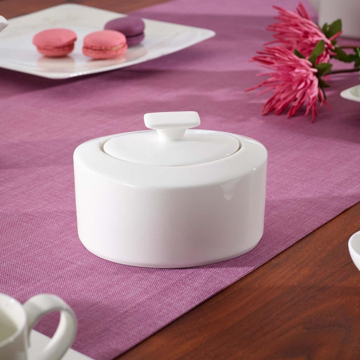Villeroy &amp; Boch 10-4510-0960 Modern Grace Zucker-/Marmeladendose, 0,33 l, Premium Bone Porzellan Bia