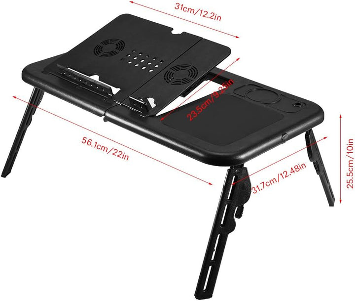 lyrlody Laptoptisch, Tisch Laptoptisch fürs Bett Tragbarer Laptop Tisch mit Verstellbarem Winkel mit