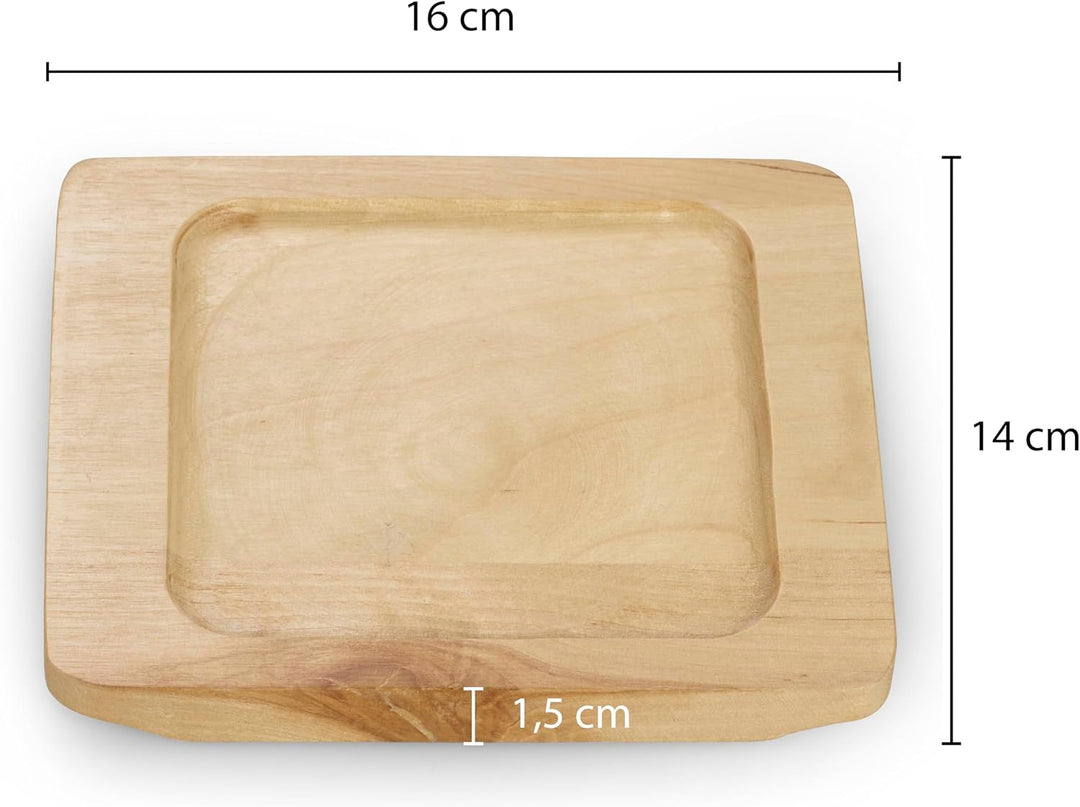 ECHTWERK Servierpfanne 4er Set aus Gusseisen, Servierpfännchen, Quadratische Auflaufform mit Servier