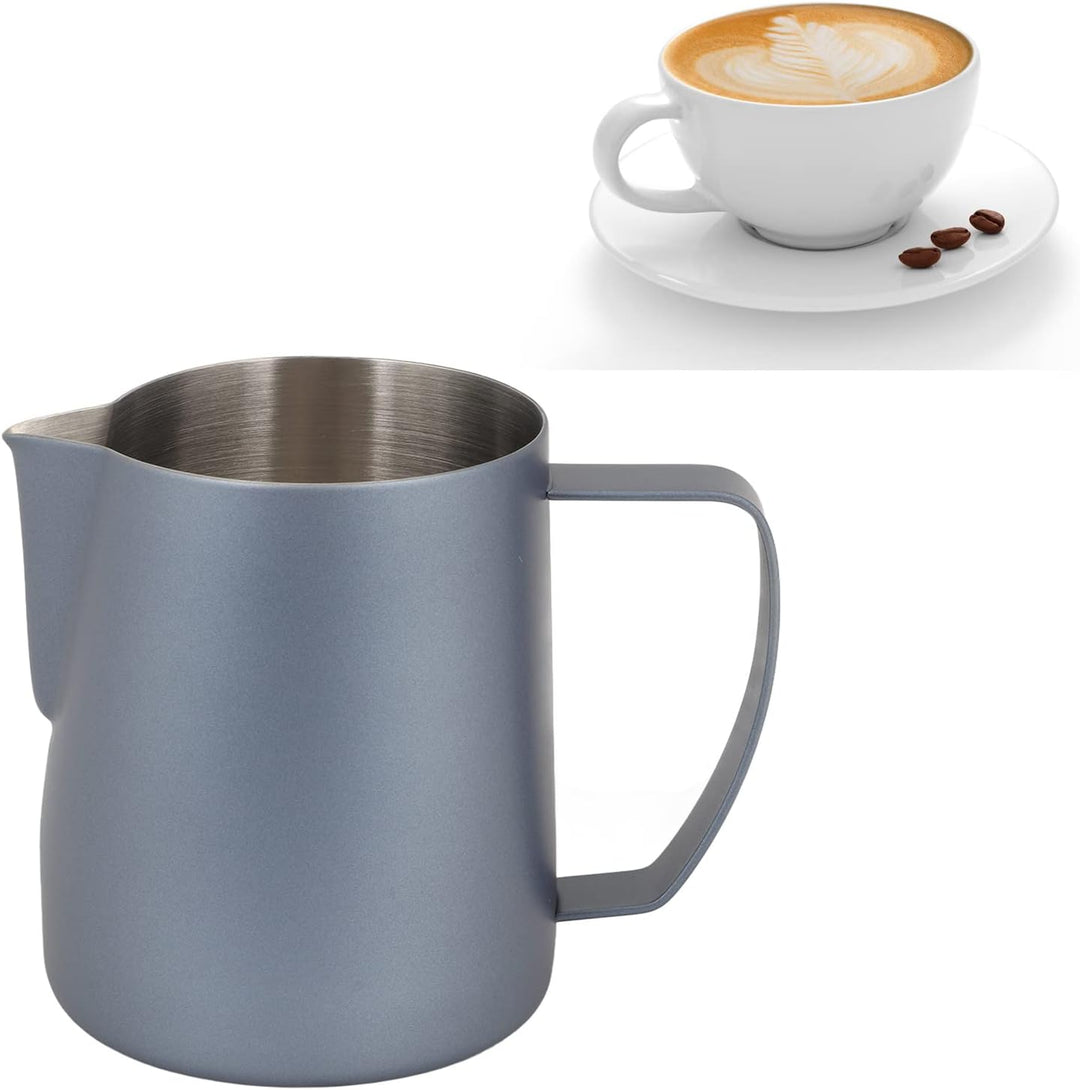 Milchaufschäumbecher aus Edelstahl, 700 Ml, Langlebiger Dampfkrug für Latte-Art-Enthusiasten (Königs
